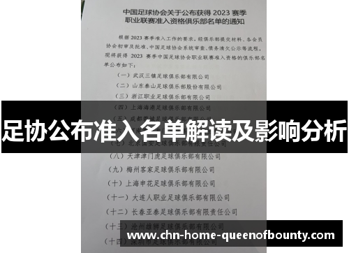 足协公布准入名单解读及影响分析